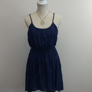 My Michelle Navy Eyelet Dress